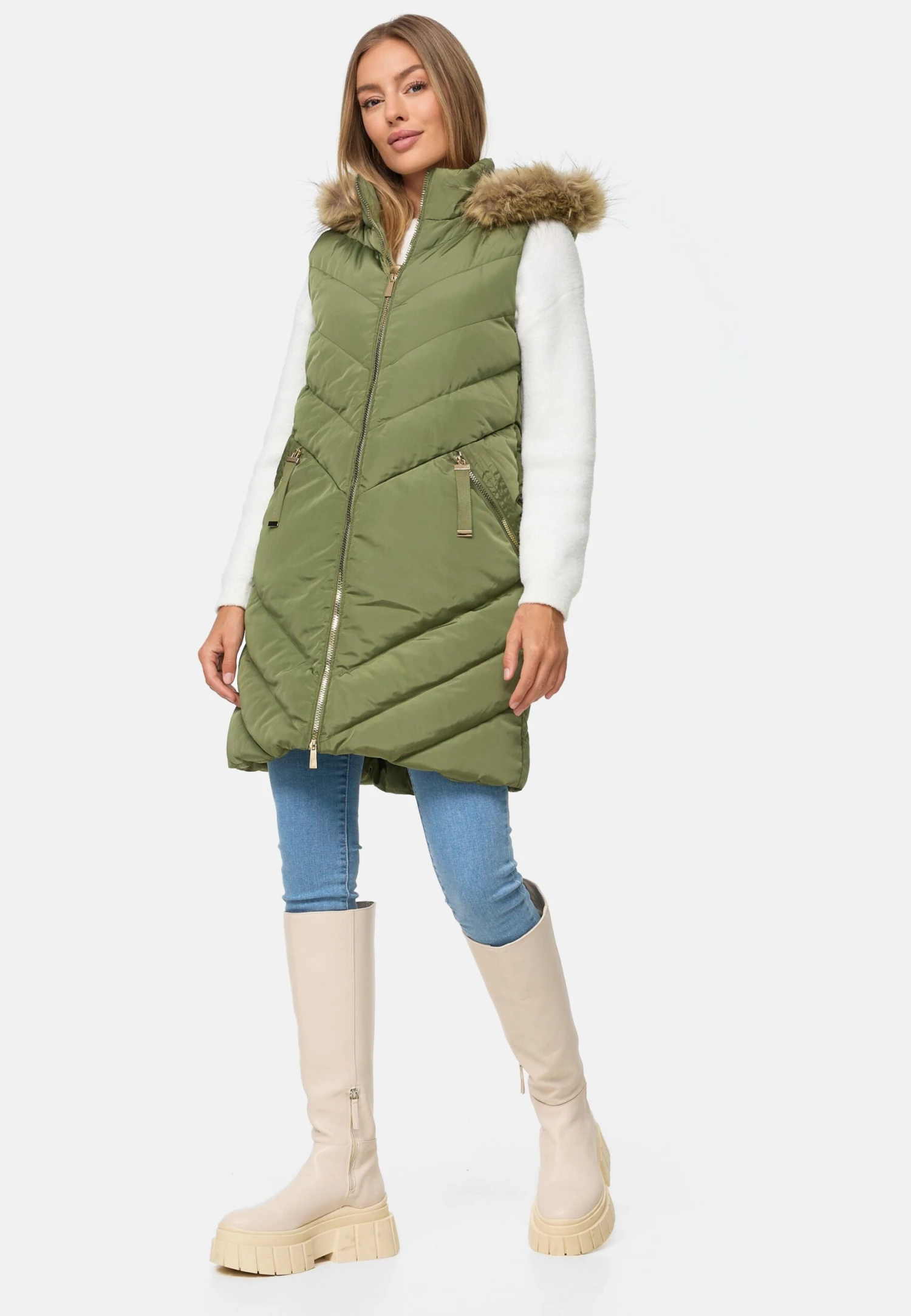 Threadbare Pire Premium- Bodywarmer - Khaki 8 Threadbare Pire Premium- Bodywarmer - Khaki - Afbeelding 6