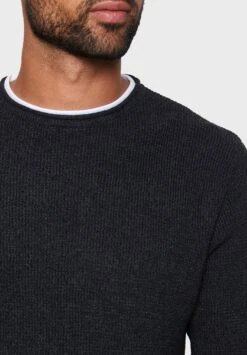 Threadbare Mock Dolan - Trui - Charcoal / Black Twist -eleanor & daniel d0df80e66eb6432cb2d364fbc7794124