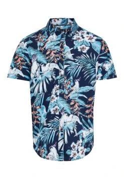 Threadbare Thbtropical - Overhemd - Navy -eleanor & daniel d0e16e4d077b46088cf428545bb1c773