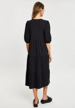 Threadbare Finn Midi Tiered - Jurk - Black -eleanor & daniel d1aeed00b1b64ca28cafcaf952df712a