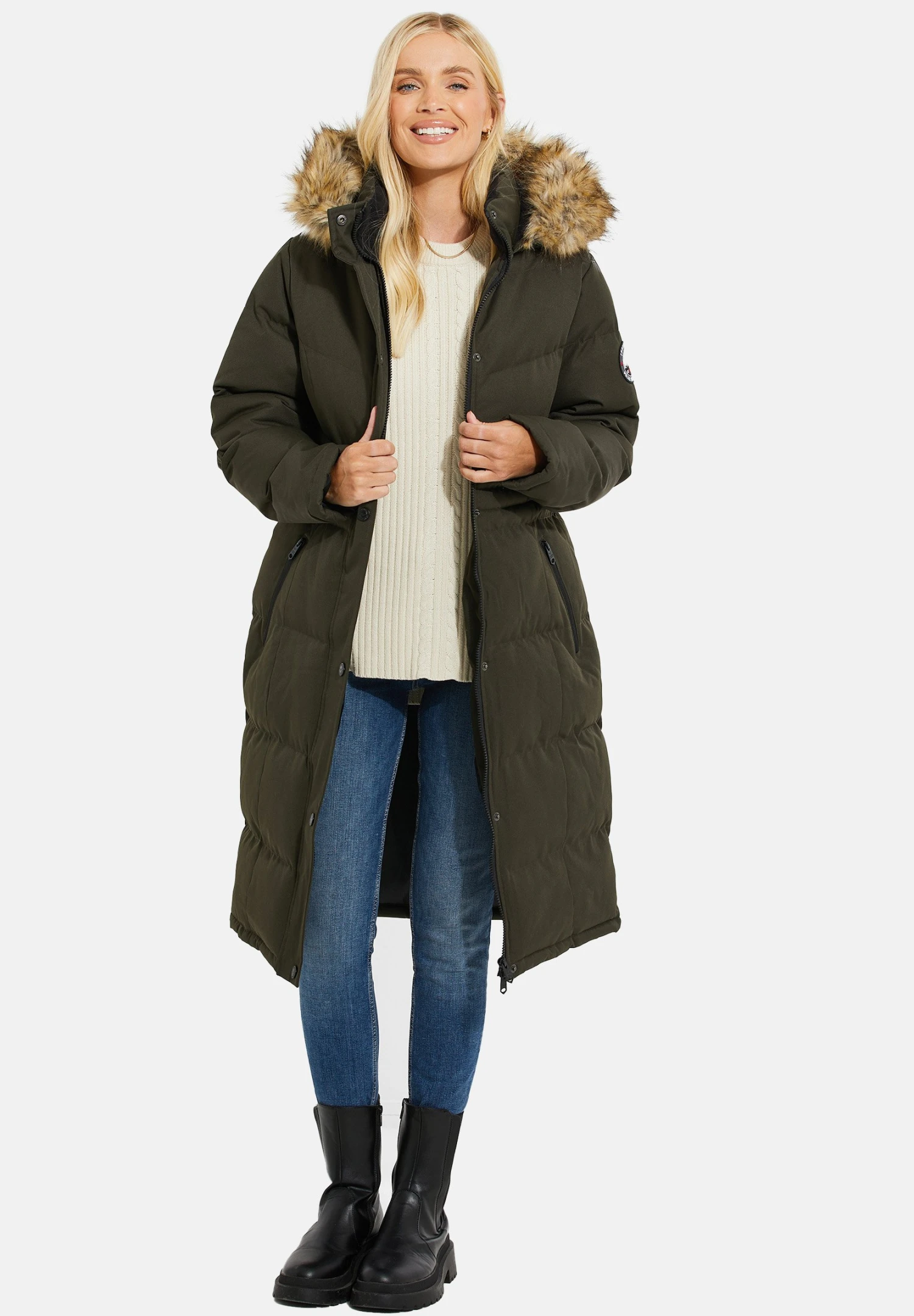 Threadbare Arnie- Winterjas - Khaki 4 Threadbare Arnie- Winterjas - Khaki - Afbeelding 2