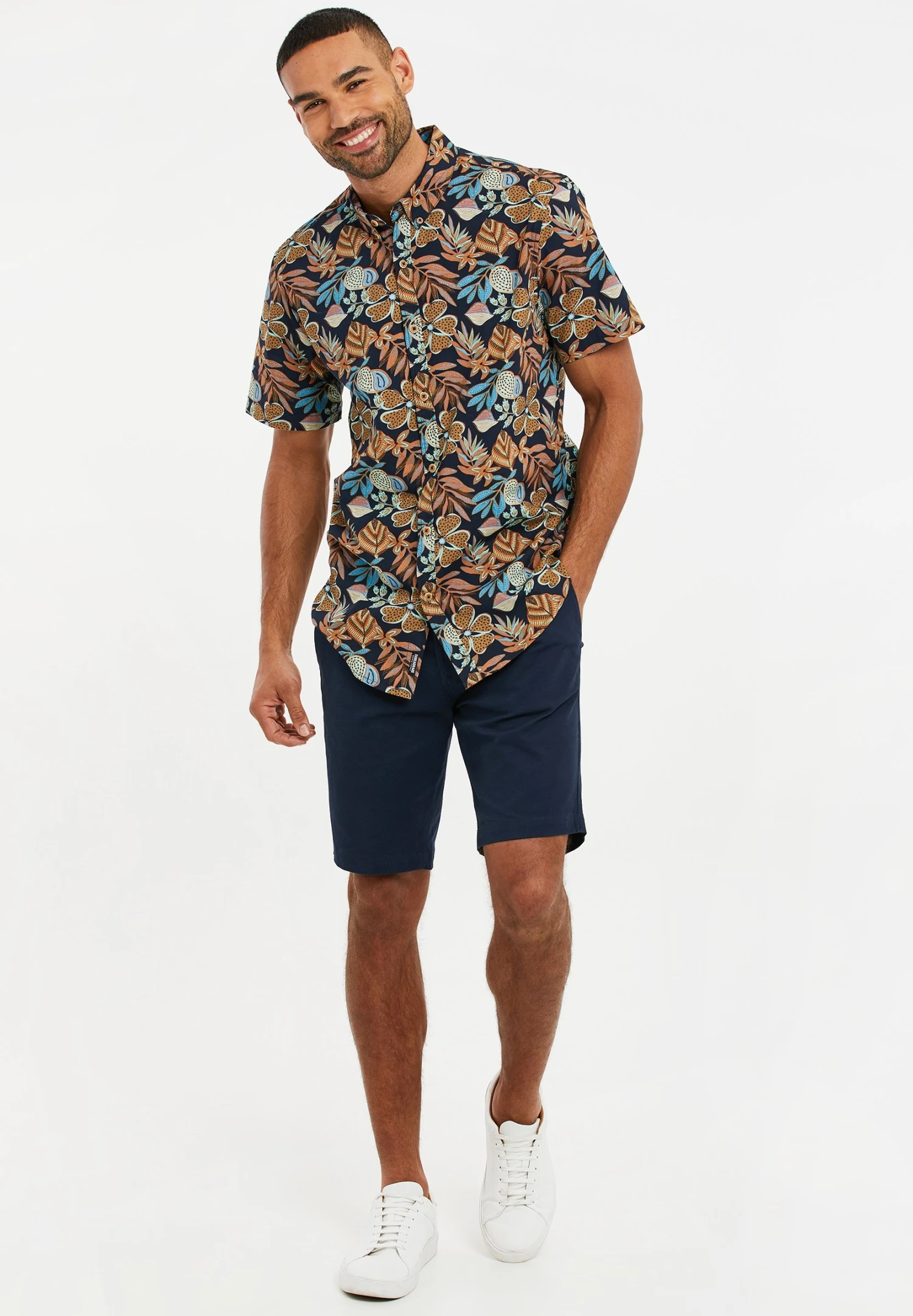 Threadbare Thbyucca - Overhemd - Navy 4 Threadbare Thbyucca - Overhemd - Navy - Afbeelding 2