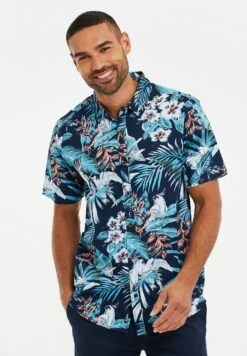 Threadbare Thbtropical - Overhemd - Navy