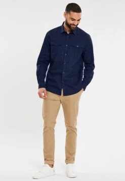 Threadbare Thb Lslv Collins - Overhemd - Navy -eleanor & daniel d690c5544a604d5e9c672f97c57f69b2