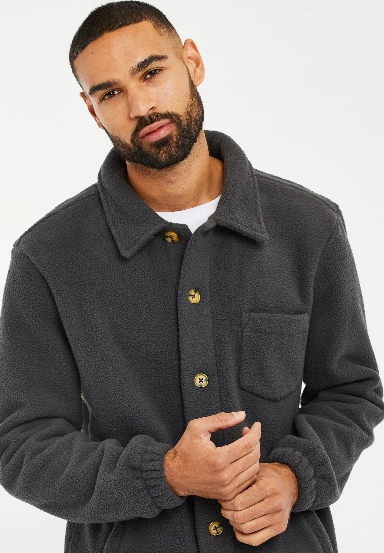 Threadbare Alfred - Fleecejas - Charcoal Borg 6 Threadbare Alfred - Fleecejas - Charcoal Borg - Afbeelding 4