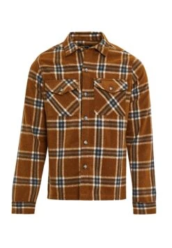 Threadbare Christopher Luxe - Overhemd - Camel Check -eleanor & daniel d9e0361134084d2398673a289737ca39