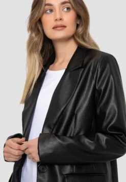 Threadbare Conker - Imitatieleren Jas - Black 9 Threadbare Conker - Imitatieleren Jas - Black -eleanor & daniel db896943592343058bebbe729c084ba4