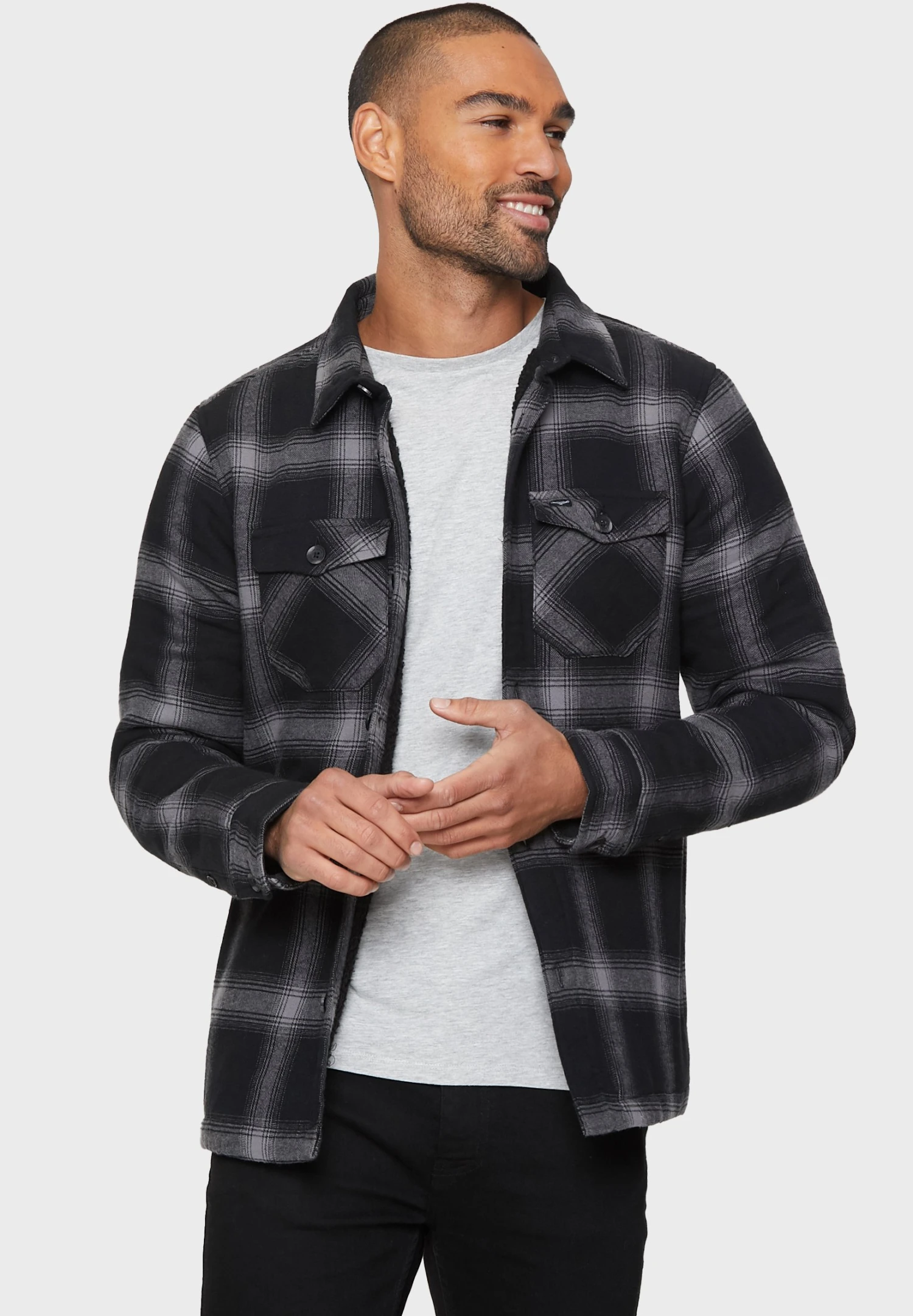 Threadbare Caro France- Overhemd - Black Check 3 Threadbare Caro France- Overhemd - Black Check