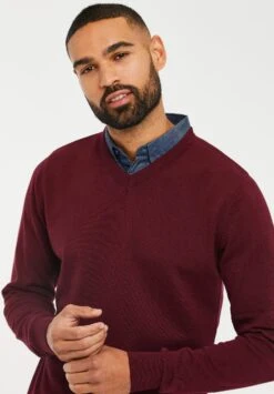 Threadbare Panda - Trui - Burgundy -eleanor & daniel e99edfaf0aa94c3e9ca4b5fd5d737dde