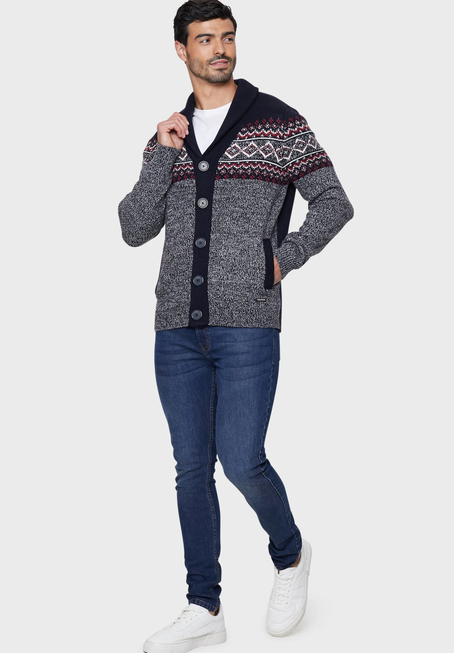 Threadbare Dean - Vest - Navy 4 Threadbare Dean - Vest - Navy - Afbeelding 2