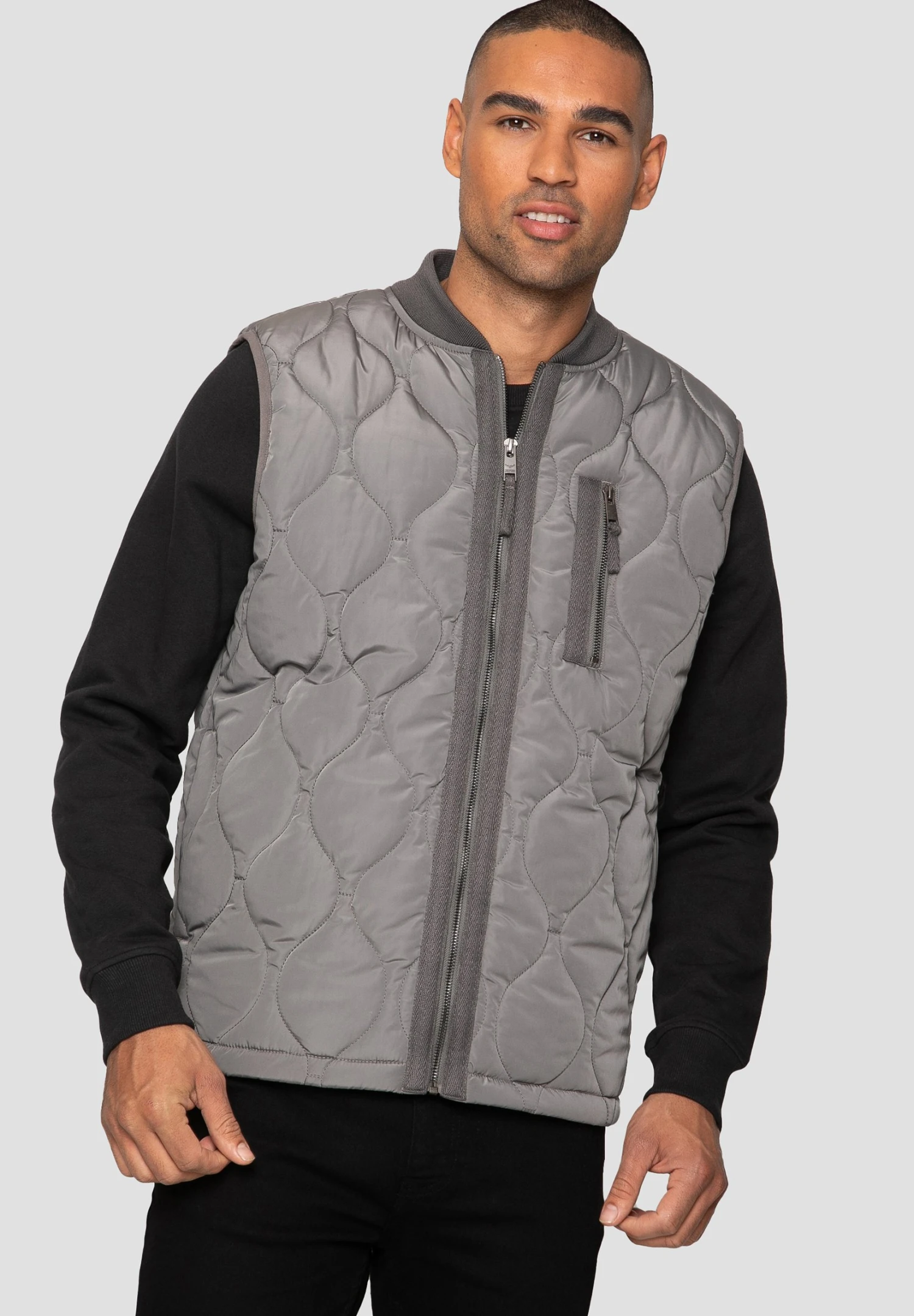 Threadbare Track - Bodywarmer - Grey 3 Threadbare Track - Bodywarmer - Grey