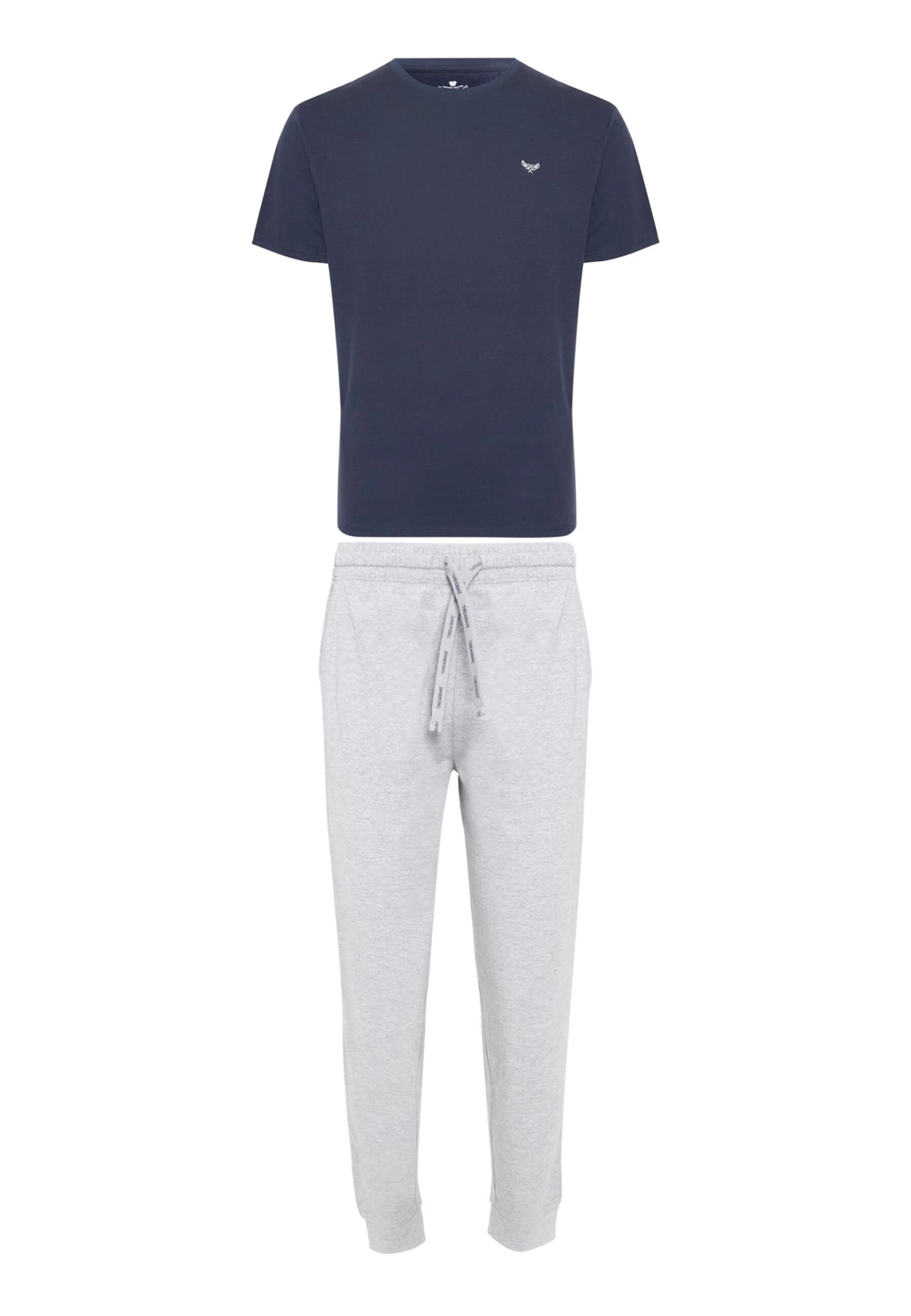 Threadbare Pyjama - Navy Grey Marl 4 Threadbare Pyjama - Navy Grey Marl - Afbeelding 2