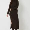 Threadbare CAPPUCINO - Gebreide Jurk - Chocolate