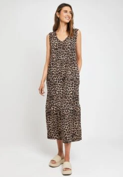 Threadbare Byers Tiered - Jerseyjurk - Leopard