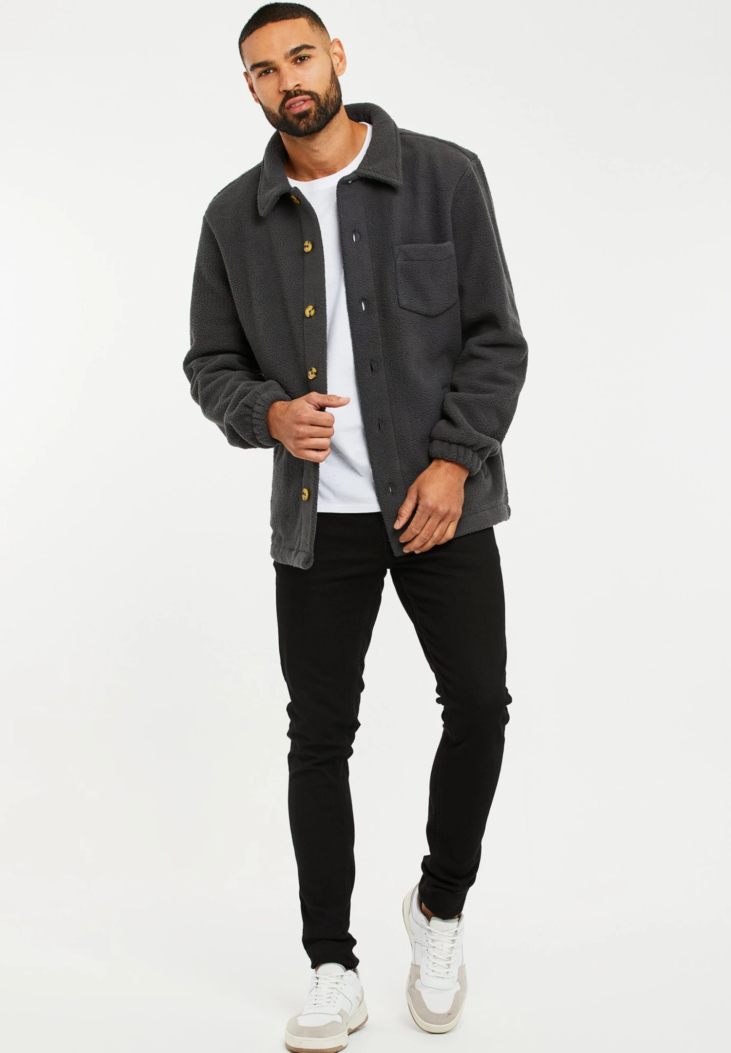 Threadbare Alfred - Fleecejas - Charcoal Borg 4 Threadbare Alfred - Fleecejas - Charcoal Borg - Afbeelding 2