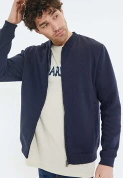 Threadbare Thb Jeter - Sweater Met Rits - Navy