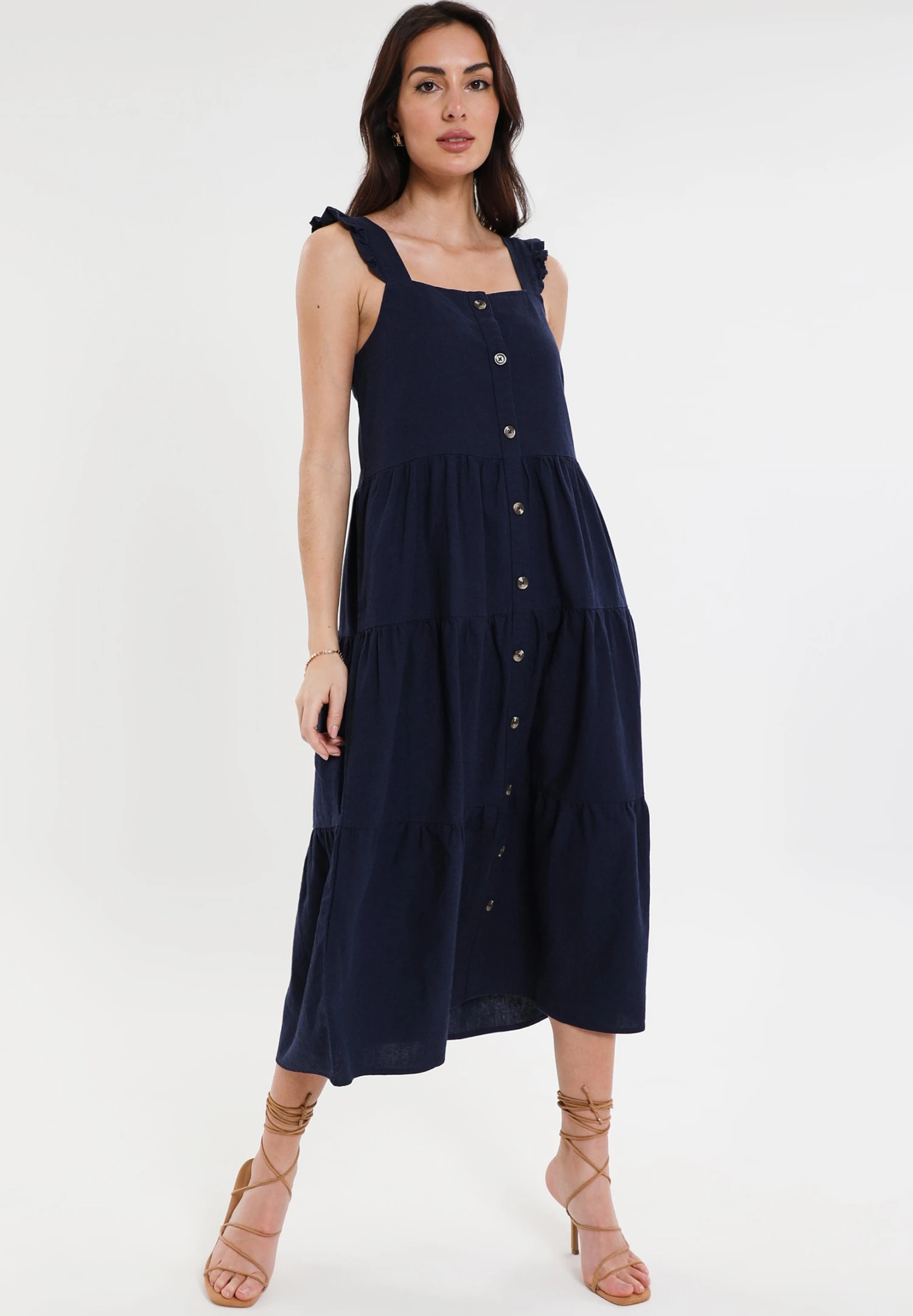 Threadbare Oak Flutter - Blousejurk - Navy 4 Threadbare Oak Flutter - Blousejurk - Navy - Afbeelding 2