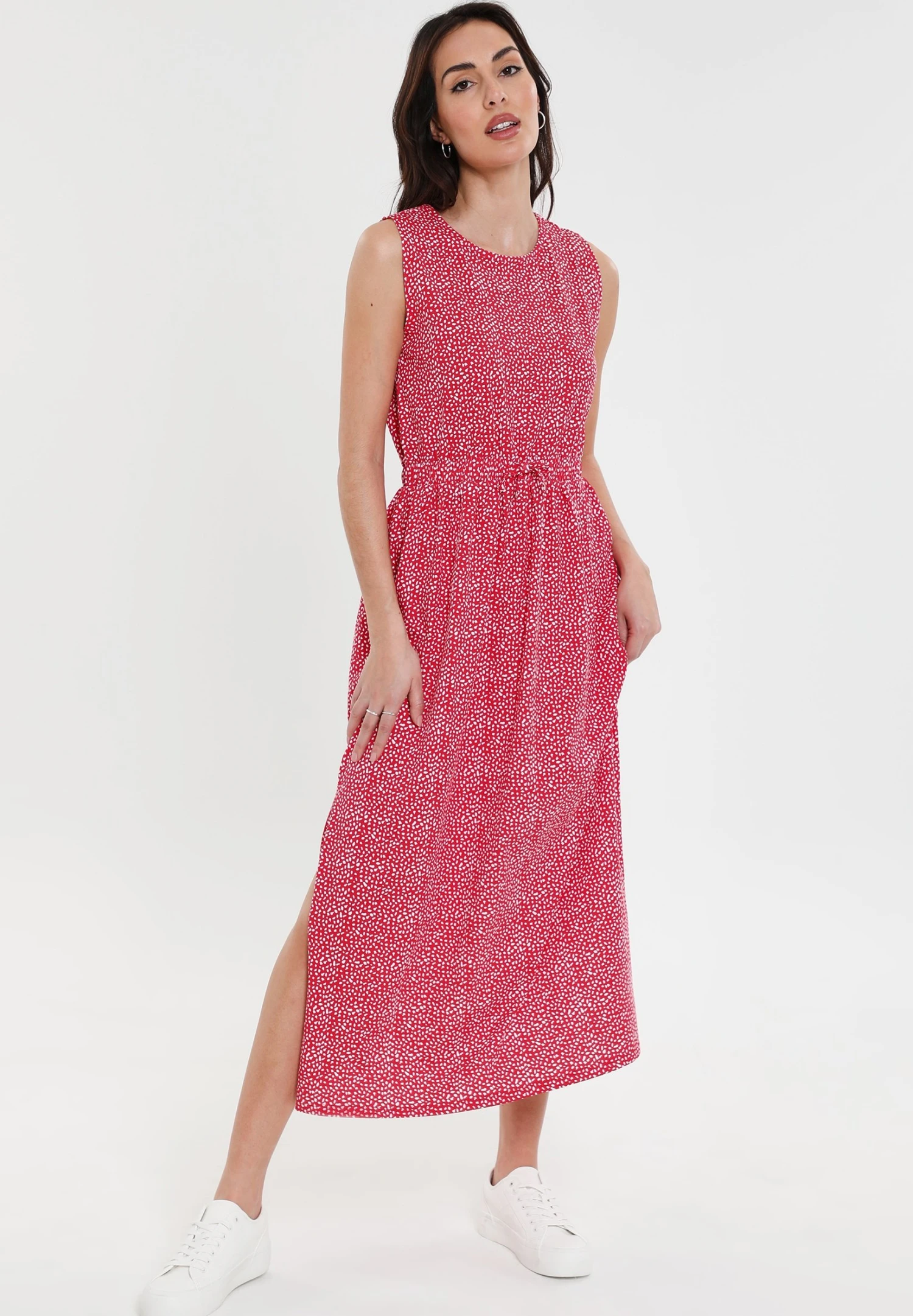 Threadbare Thb Hopper Midi- Jurk - Red Spot 4 Threadbare Thb Hopper Midi- Jurk - Red Spot - Afbeelding 2