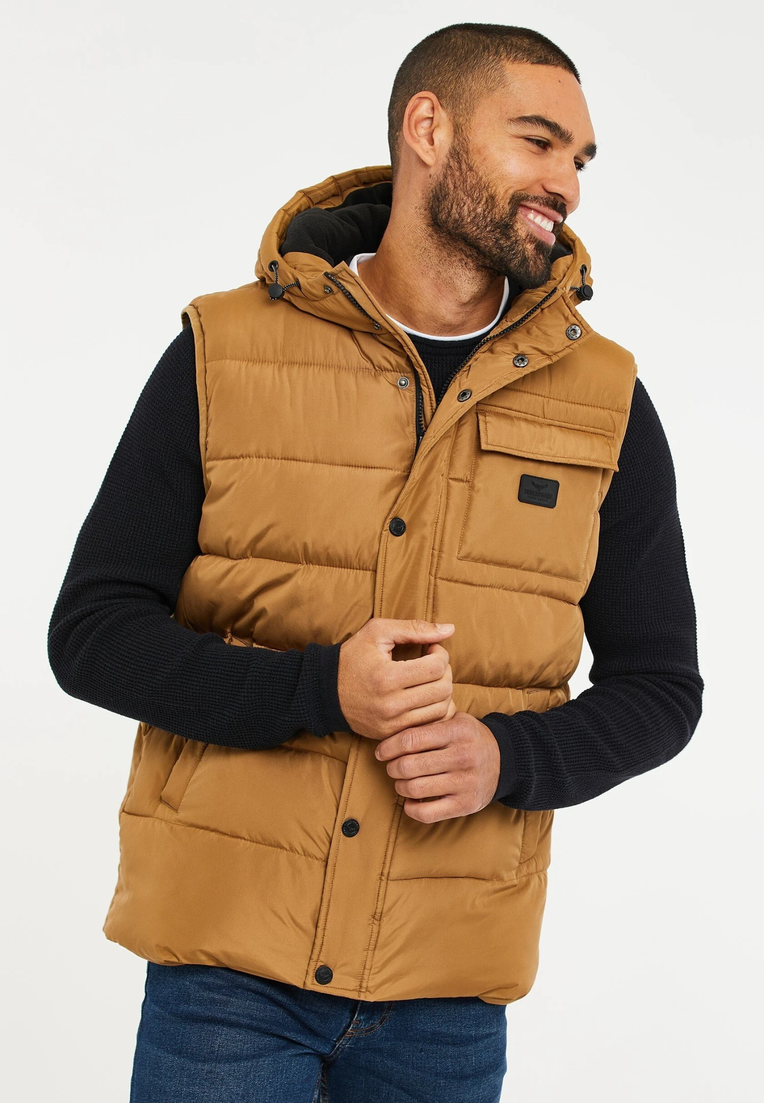 Threadbare Bodywarmer - Camel 3 Threadbare Bodywarmer - Camel
